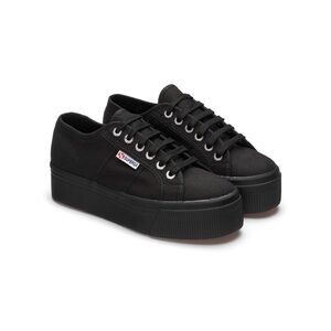 Superga black platform sneakers size 8.5 (39 1/2)